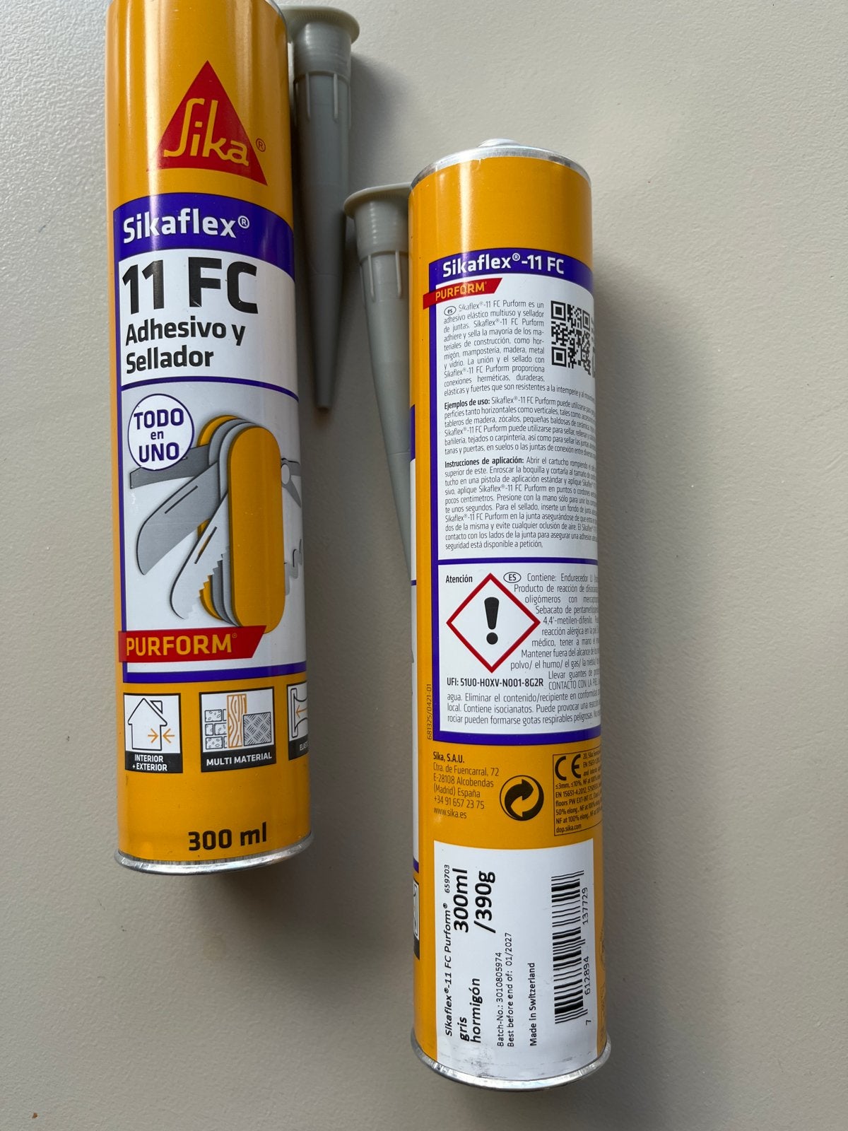 Sikaflex 11 FC Purform Lijm en Afdichtingskit 300ml, 6 stuks, Ophalen of Verzenden, Nieuw