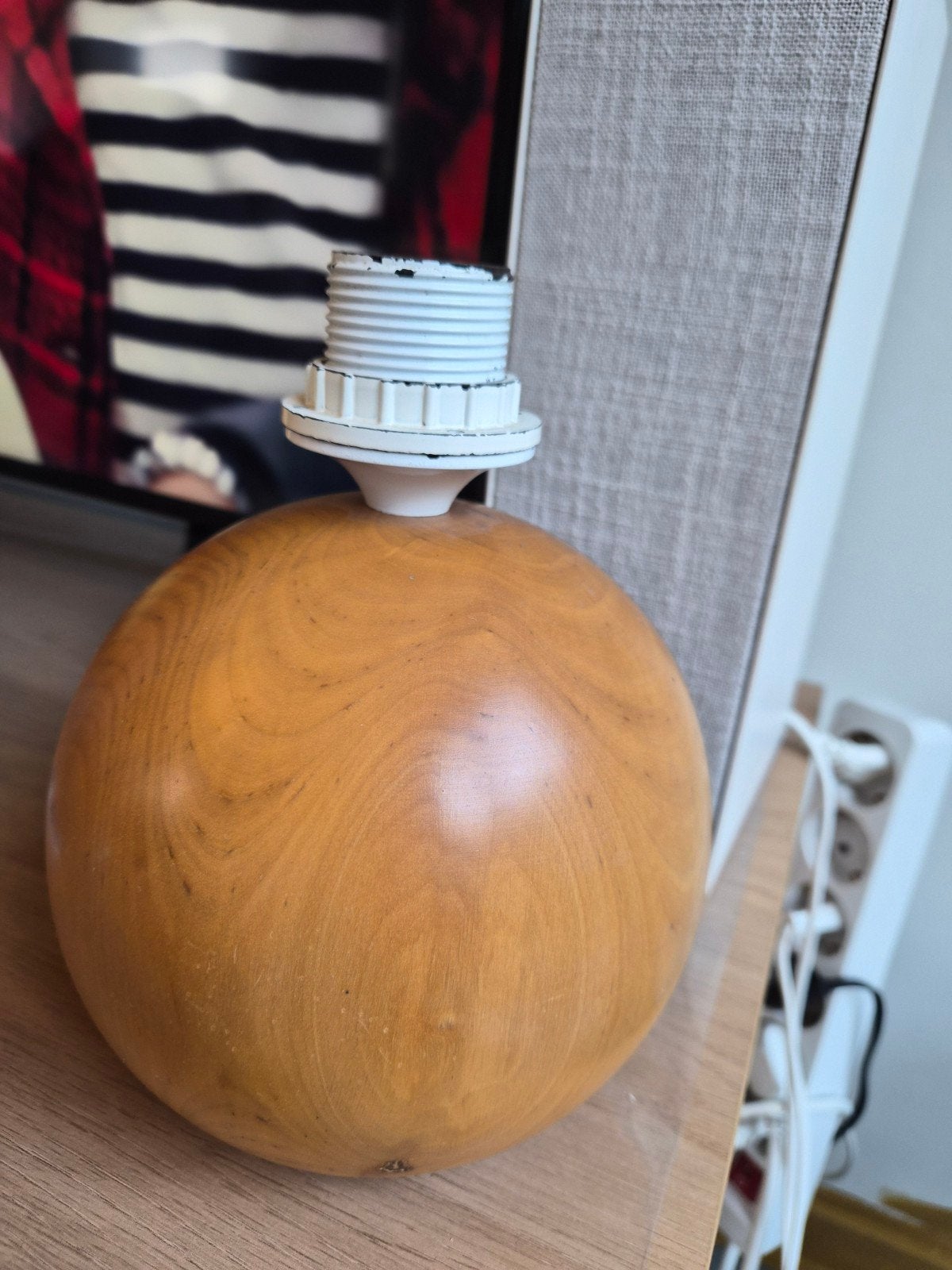 Tafellamp rond mid century, Huis en Inrichting, Lampen | Tafellampen, Ophalen, Zo goed als nieuw