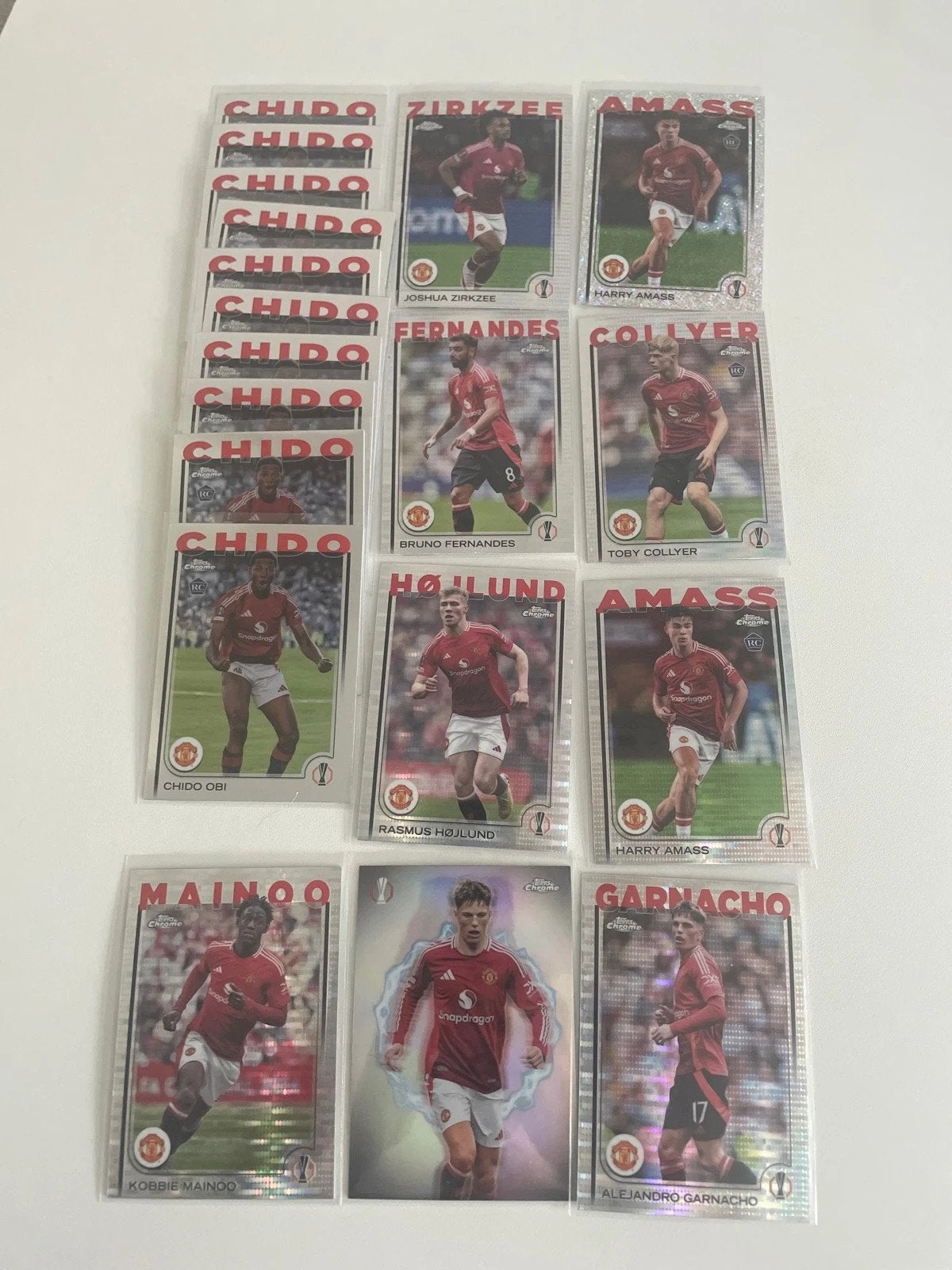 Lot Manchester United Topps Chrome Europa League, Ophalen of Verzenden, Zo goed als nieuw