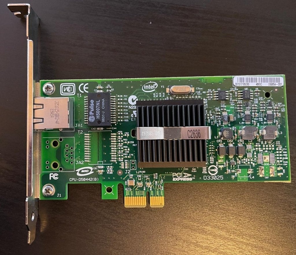 Intel PRO/1000 PT Desktop Adapter,  PCIe (Gigabit), Ophalen, Gebruikt, Intern, Intel