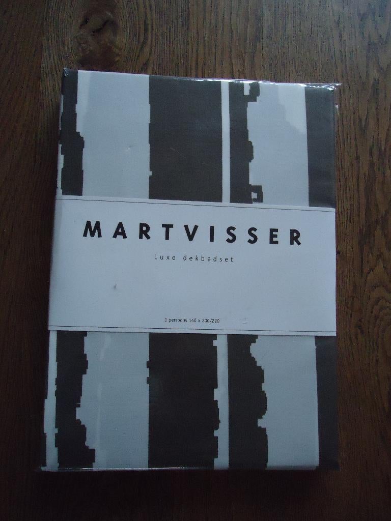 zwart/witte Mart Visser 1 persoons dekbedovertrek, Eenpersoons, Wit, Dekbedovertrek, Nieuw