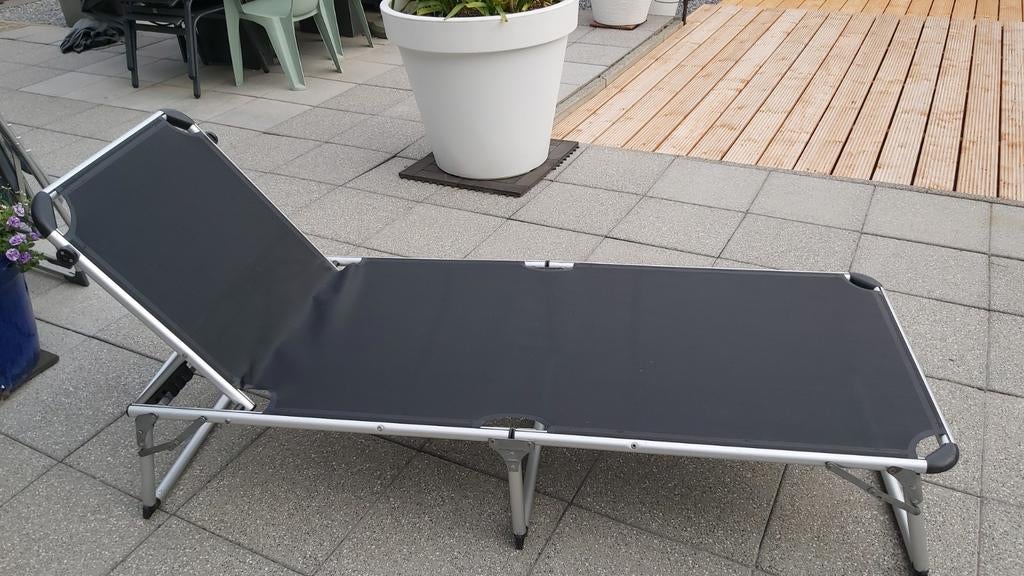 Strandbed, Tuin en Terras, Ligbedden, Ophalen, Zo goed als nieuw, Aluminium, Verstelbaar
