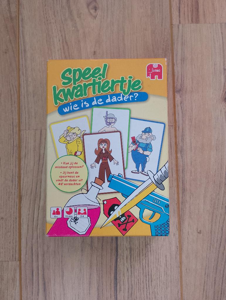 Wie is de dader? Speelkwartiertje, Vijf spelers of meer, Ophalen of Verzenden, Gebruikt, Jumbo