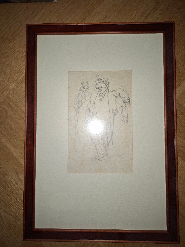 Cossaar  Tekening  Gesigneerd  Potlood, Ophalen
