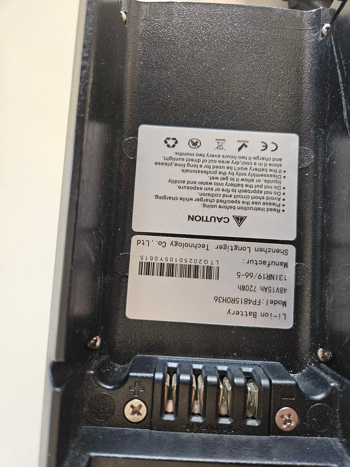 Foto 3 van Fatbike/E-bike battery: 48V 15Ah