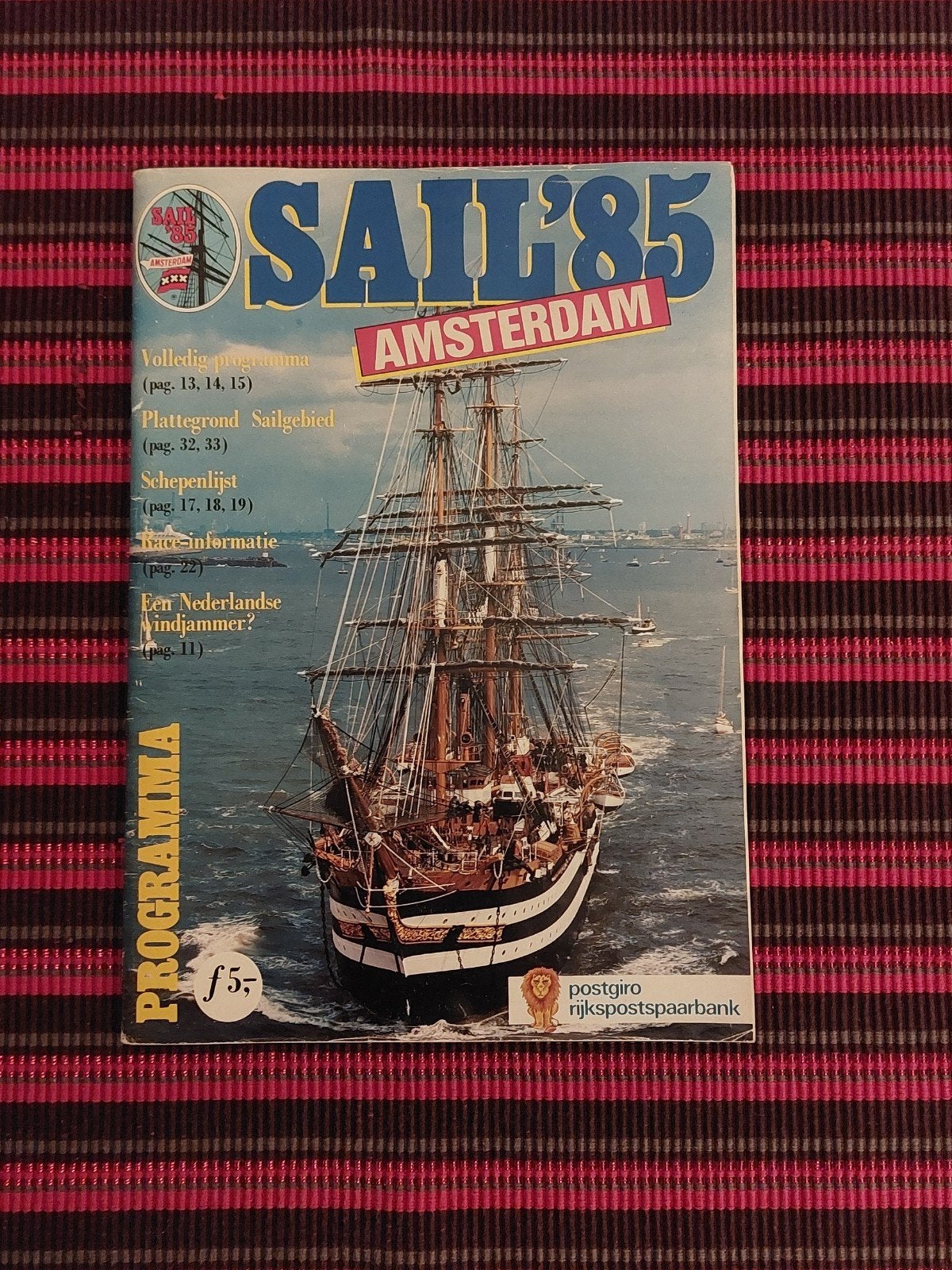 Vintage tijdschrift over SAIL Amsterdam uit 1985, Verzamelen, Scheepvaart, Ophalen of Verzenden, Gebruikt, Boek of Tijdschrift