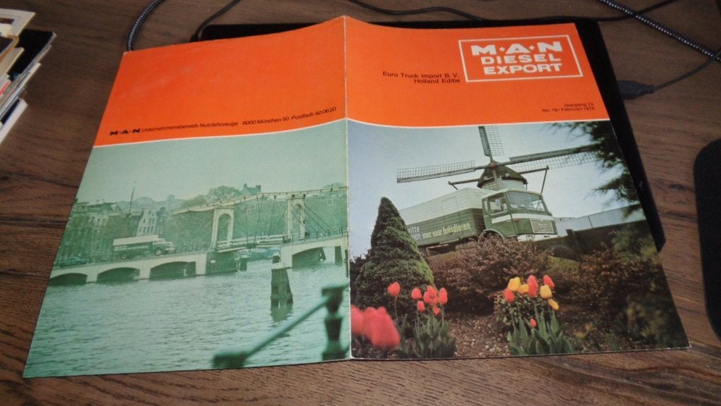 Folder  M.A.N  DIESEL  EXPORT  ,  2-1976, Verzenden, Zo goed als nieuw, Overige merken