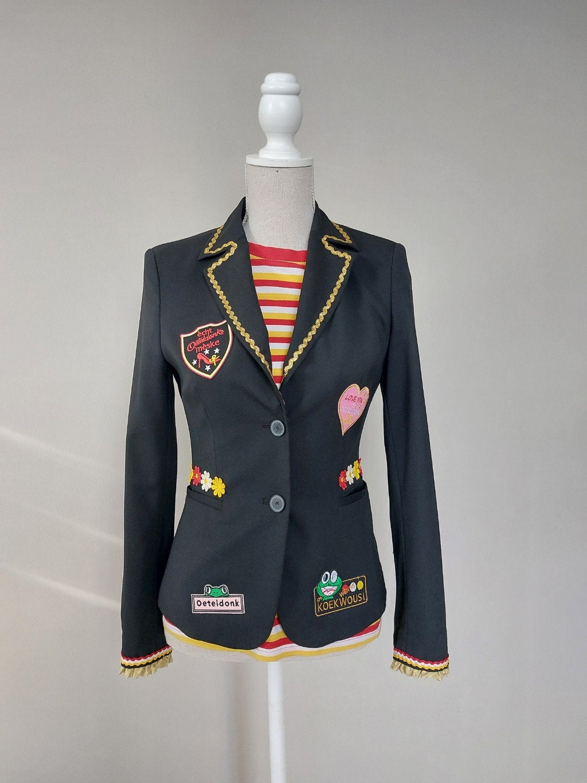 Oeteldonk jasje in maat XS ❤️🤍💛, Mexx, Carnaval, Ophalen of Verzenden, Zo goed als nieuw