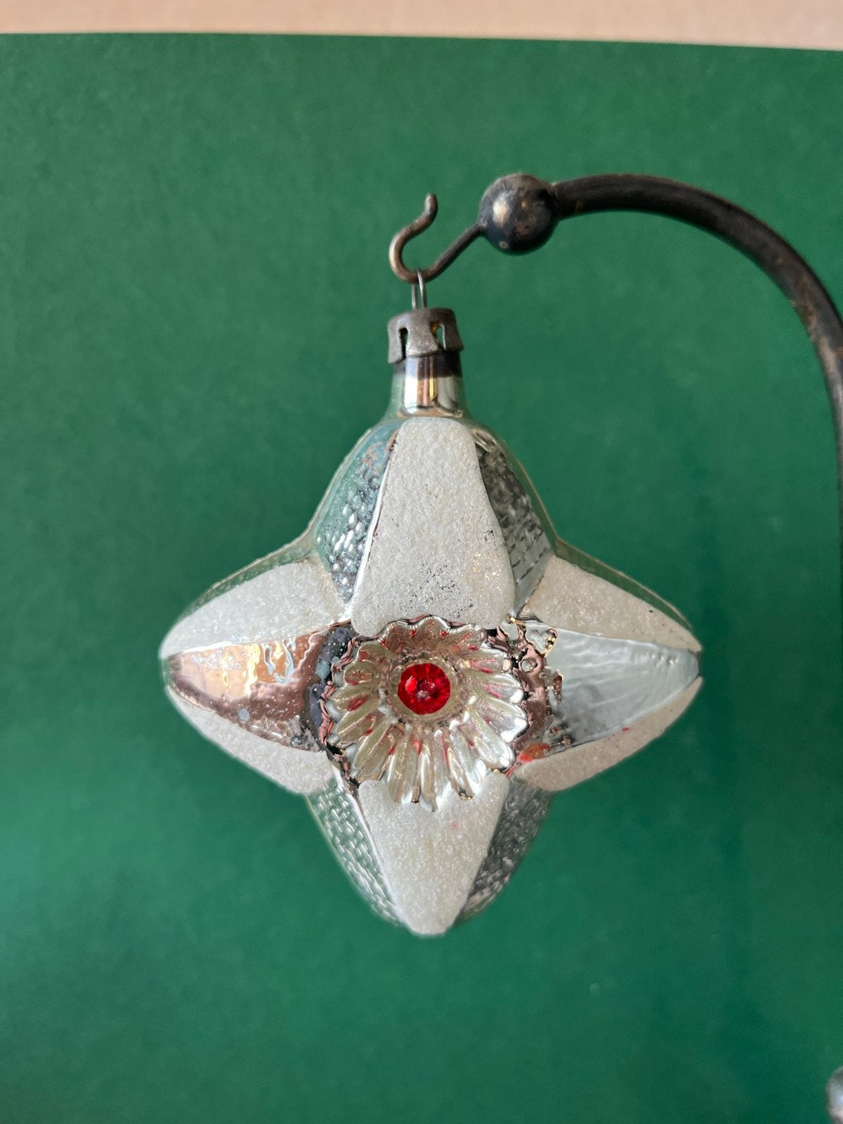Oude glazen kerstbal (nr 23): ster, Diversen, Kerst, Gebruikt, ., Ophalen of Verzenden, .