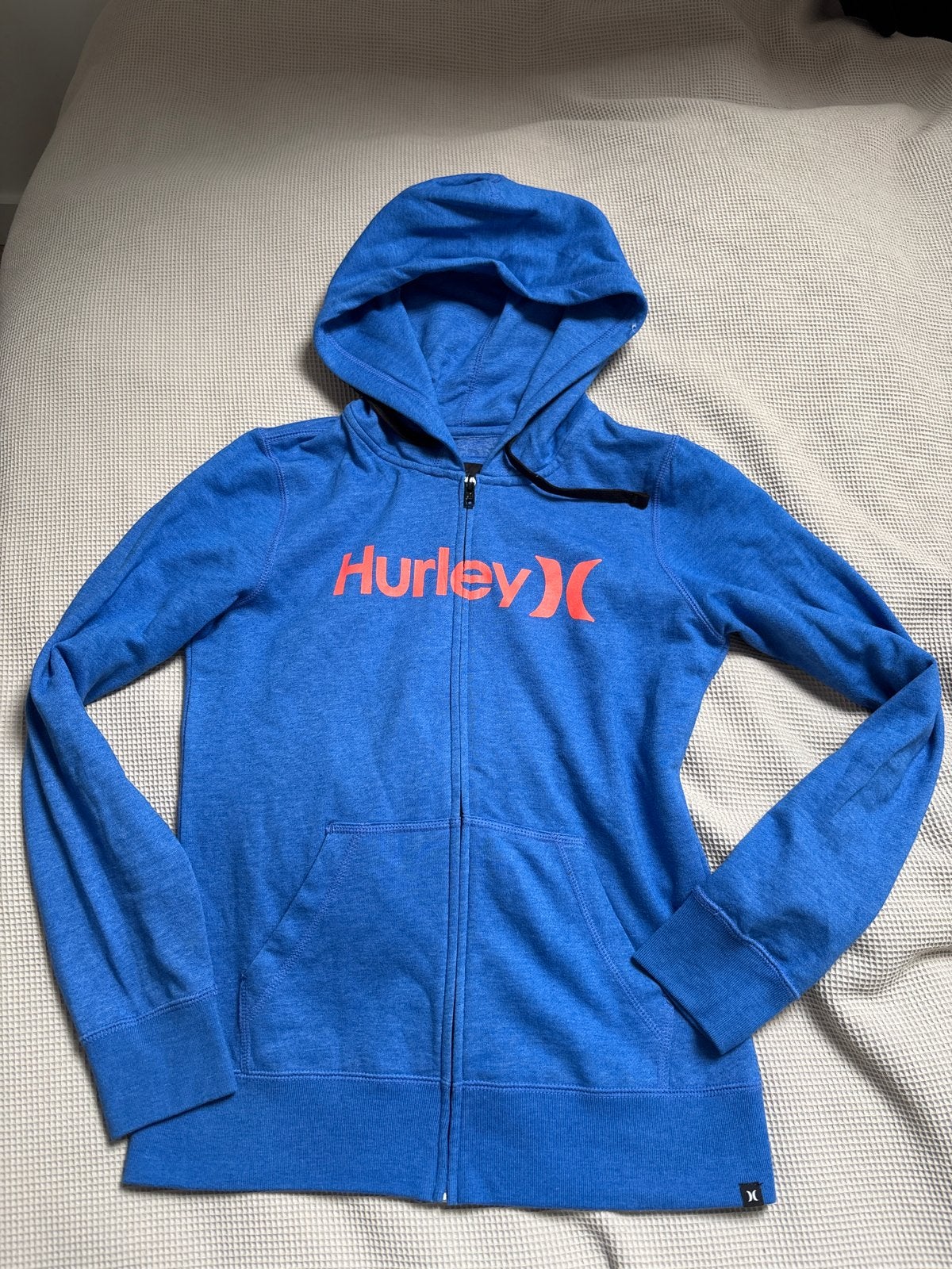 Hurley hoodie met rits - Blauw - Maat XS, Ophalen of Verzenden, Zo goed als nieuw, Maat 34 (XS) of kleiner, Blauw