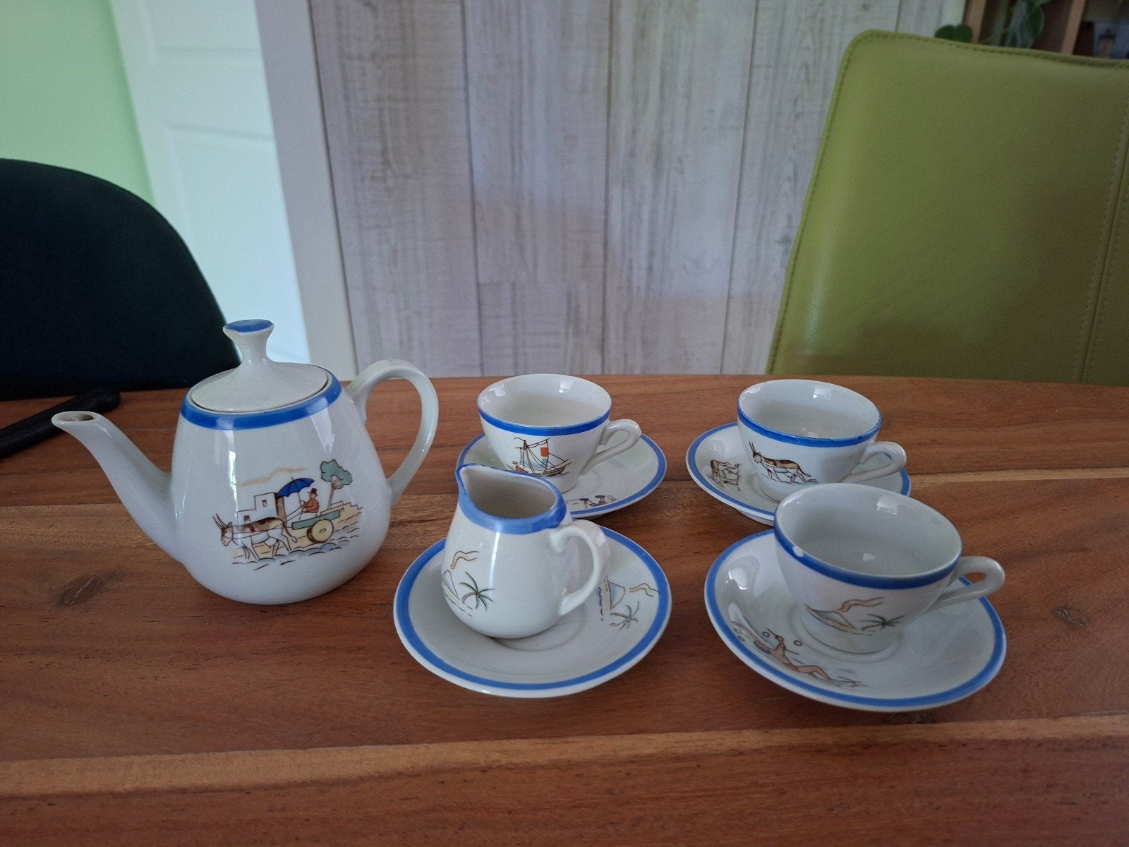 Vintage Poppen Servies Jaren '60 -  Porselein, Ophalen of Verzenden, Gebruikt, Porselein