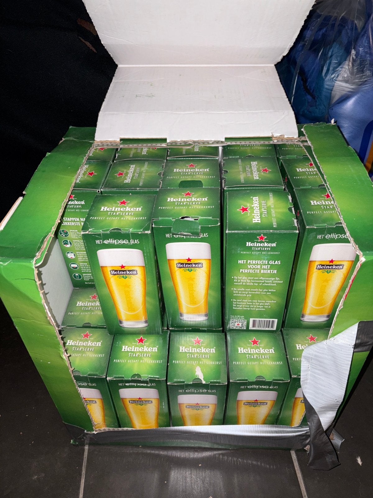 Nieuwe Heineken Star Serve Bierglazen - Perfect Geschenk, Nieuw, Ophalen of Verzenden, Meerkleurig, Overige merken