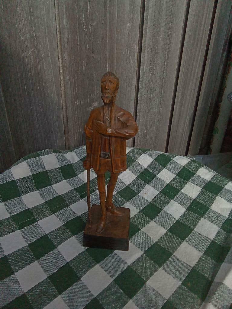 Don Quichot beeld hout 19 cm ouro artesania en Sancho Panza, Antiek en Kunst, Ophalen