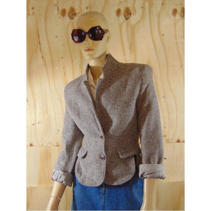 Vintage grijs wollen jasje maat S / M, Kleding | Dames, Maat 38/40 (M), Verzenden, Zo goed als nieuw, Vintage