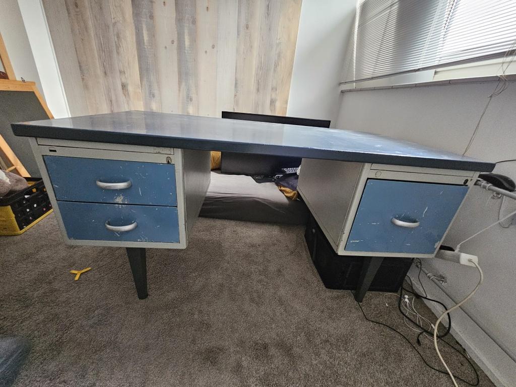 Vintage / Retro Gispen bureau, Ophalen, Gispen, Gebruikt, 150 cm