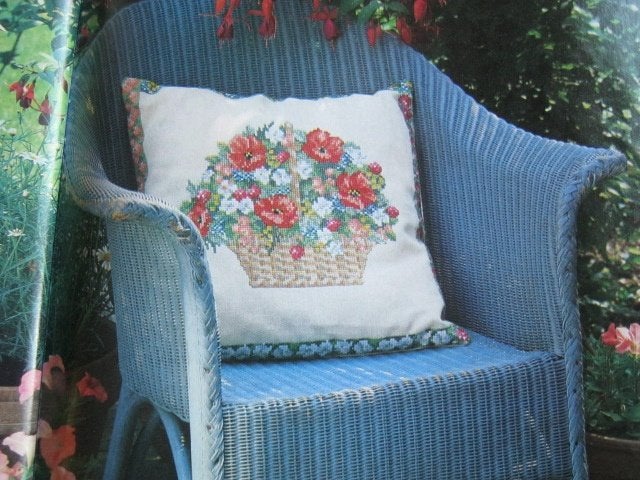 Borduurpatroon  Bloemen in mand  nr 8875, Verzenden, Nieuw, Handborduren, Patroon