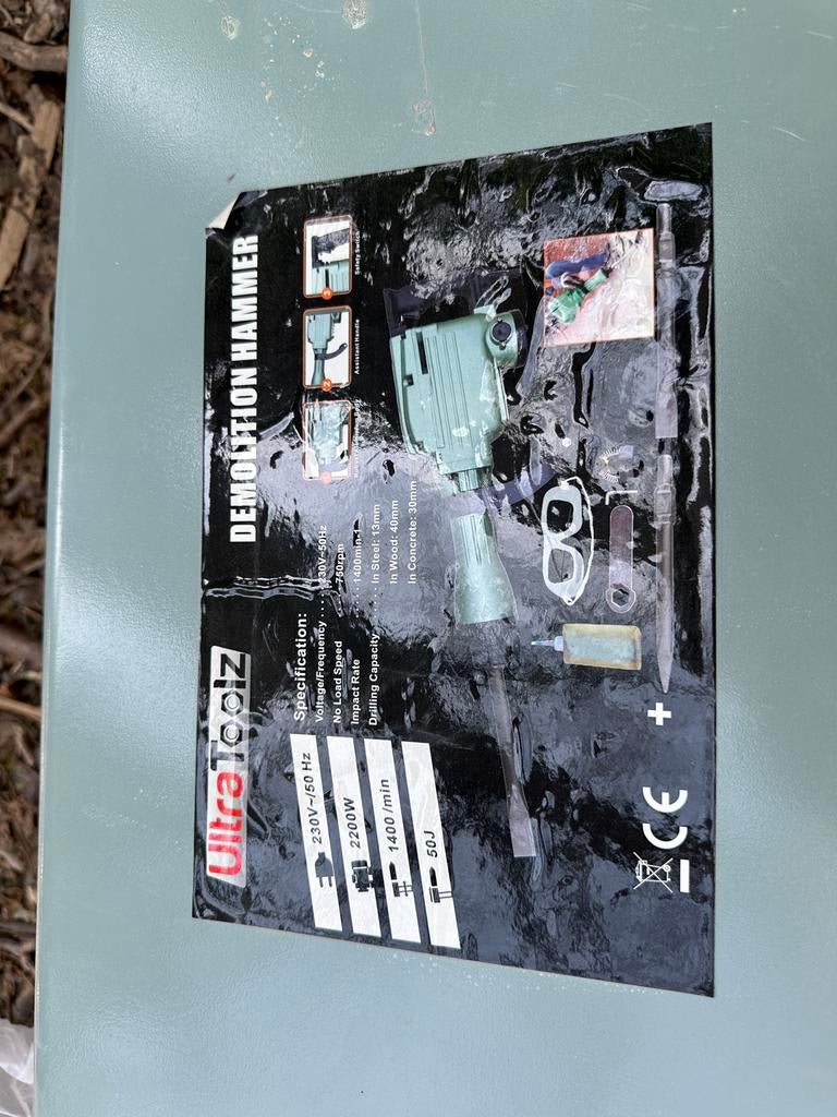 Sloophamer UltraToolz 50J - Krachtige Demolition Hammer, Doe-het-zelf en Verbouw, Gereedschap | Overige machines, Ophalen, Gebruikt