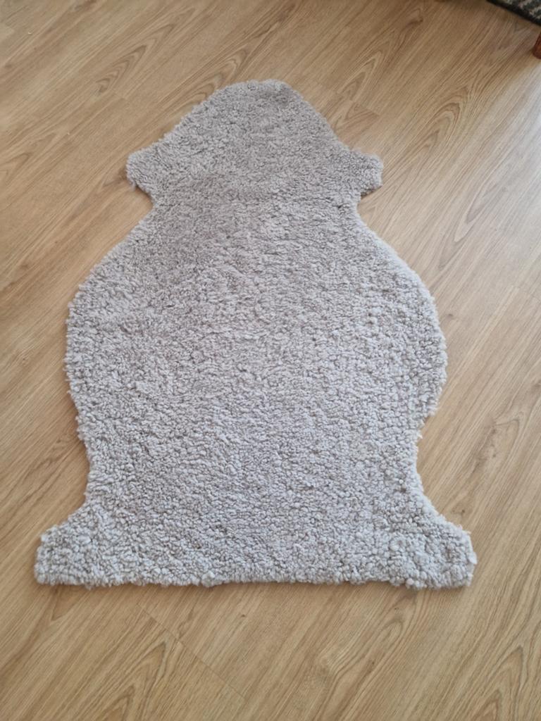 Schapenvacht Ludde Ikea Grijs, Ophalen of Verzenden, Grijs, Rechthoekig, 50 tot 100 cm