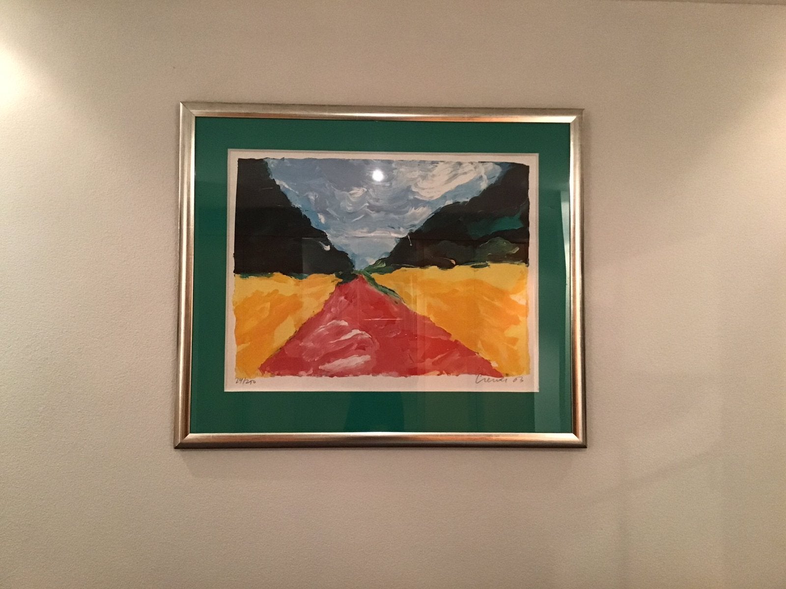 Zeefdruk Jan Cremer “de Horizon” € 395,00, Ophalen
