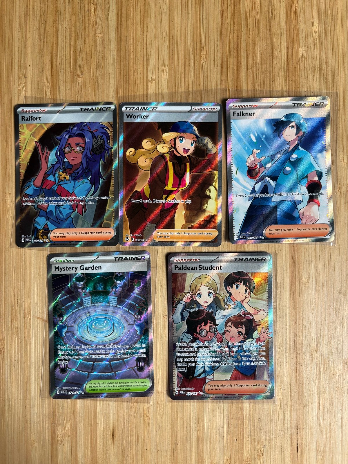 Pokémon Trainer Full Art Bundle | 5x Trainer | Engels | NM, Verzenden, Zo goed als nieuw, Meerdere kaarten, Foil