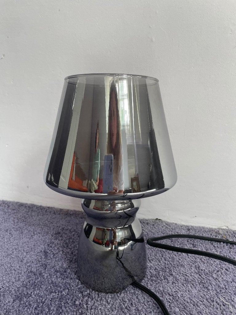 Tafel lampje glas, Overige merken, 26 cm, E14 (klein), Ophalen of Verzenden