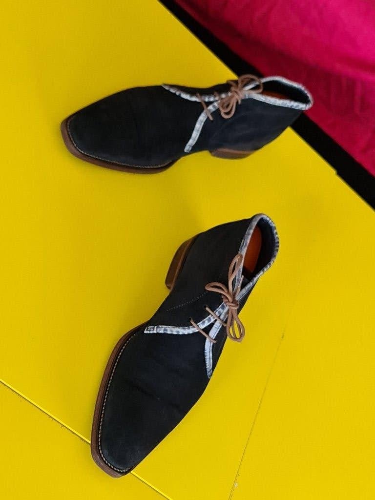 Giorgio suede half hoog schoenen met blauwe kleur maat 41, Blauw, Giorgio, Ophalen of Verzenden, Zo goed als nieuw