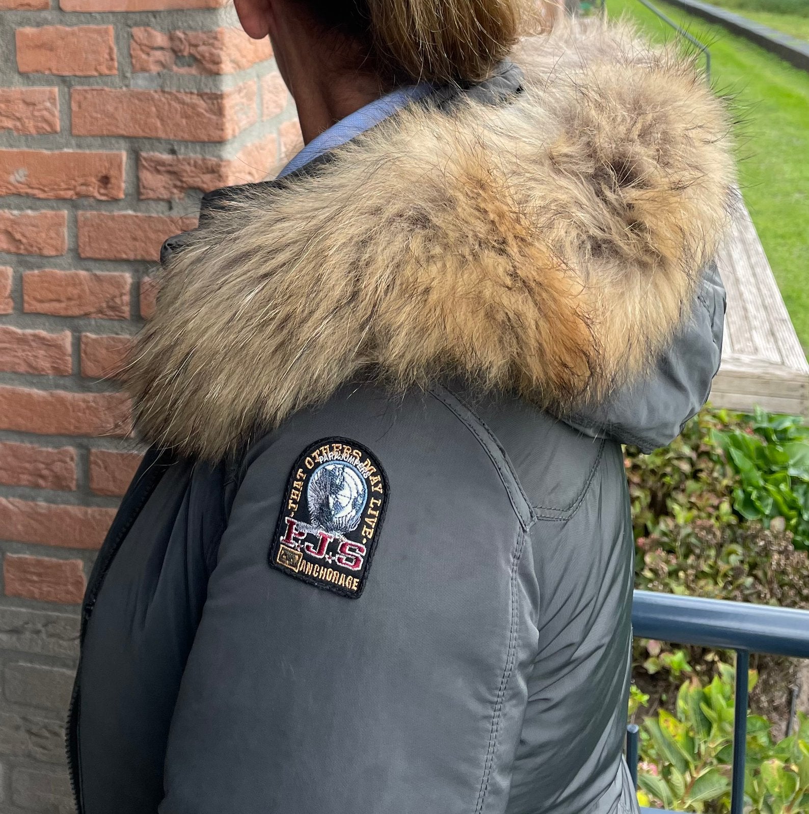 Parajumpers dames winterjas maat M groen/grijs | origineel, Kleding | Heren, Ophalen of Verzenden, Gedragen, Maat 48/50 (M), Groen