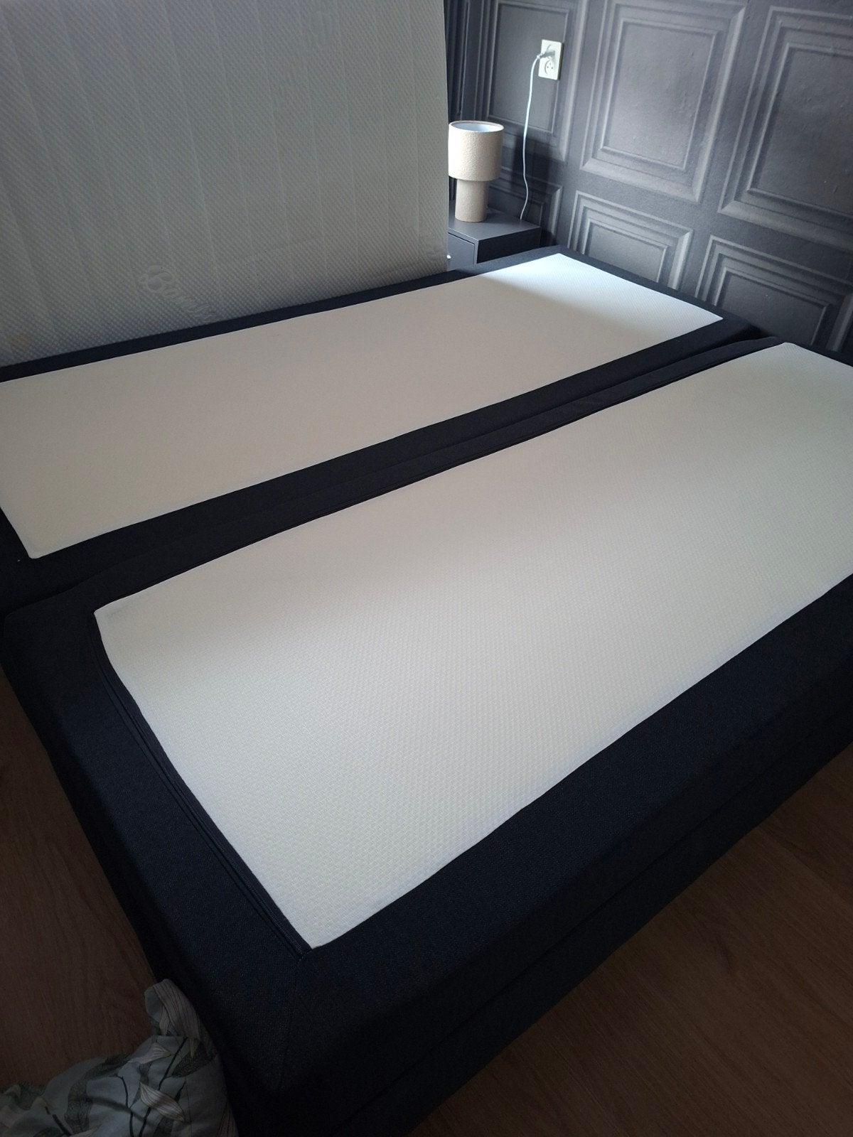 boxspring 160x200 eventueel met topper, Zwart, Tweepersoons, Ophalen of Verzenden, Zo goed als nieuw
