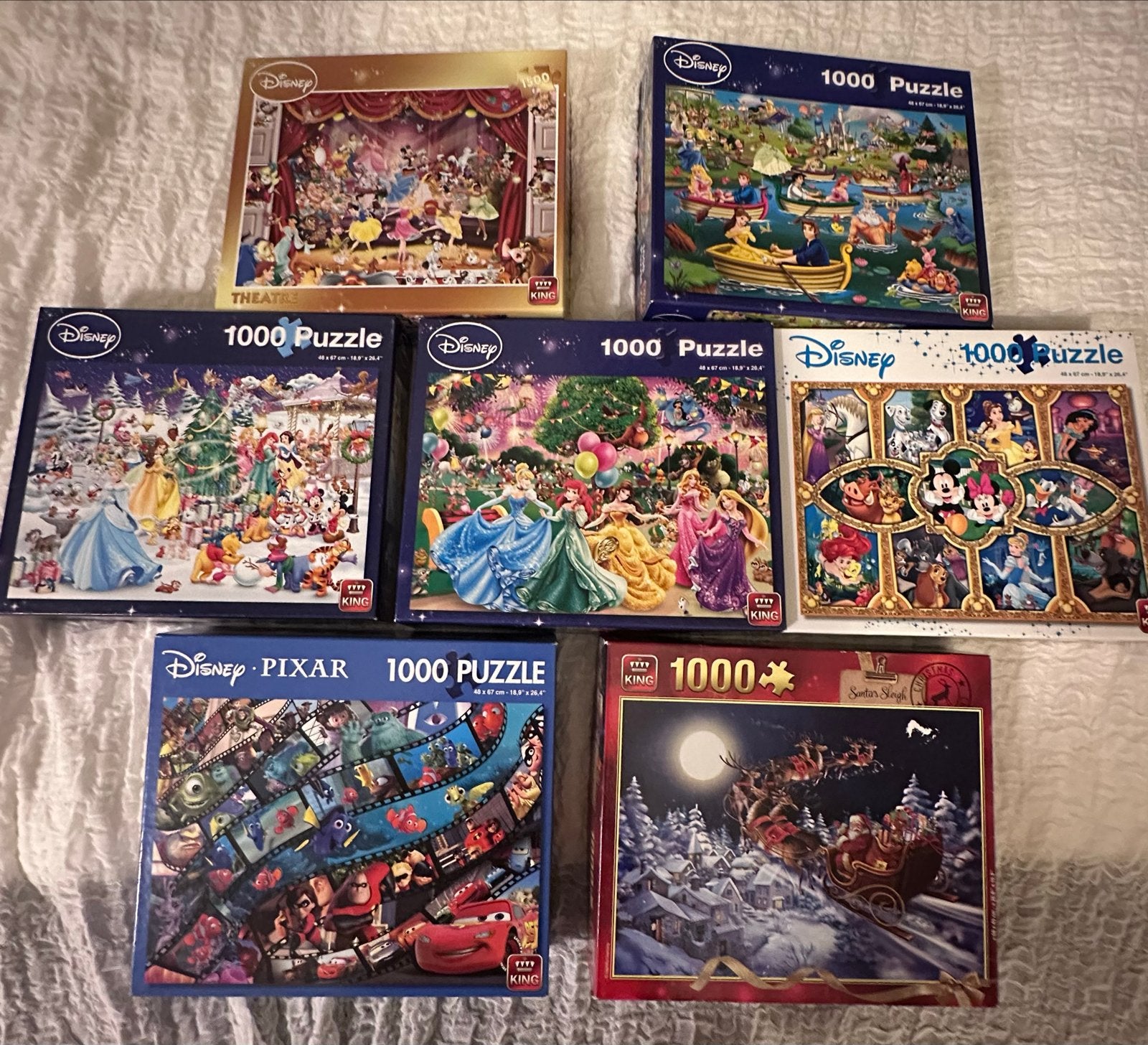 Diverse Disney & King Legpuzzels - 1000 stukjes, Ophalen, 500 t/m 1500 stukjes, Gebruikt, Legpuzzel