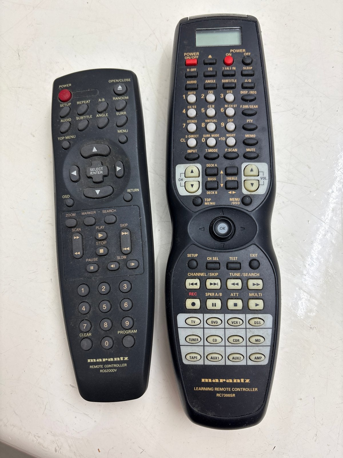 Marantz afstandsbedieningen RC6200DV en RC7300SR, Gebruikt, Ophalen of Verzenden, Origineel, Dvd