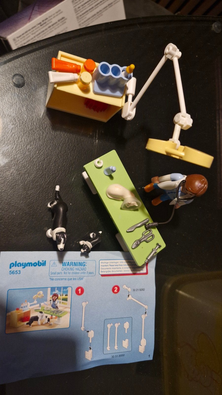 Playmobil Dierenarts / Dierentafel (set 5653) compleet, Gebruikt, Complete set, Overige typen, Ophalen of Verzenden