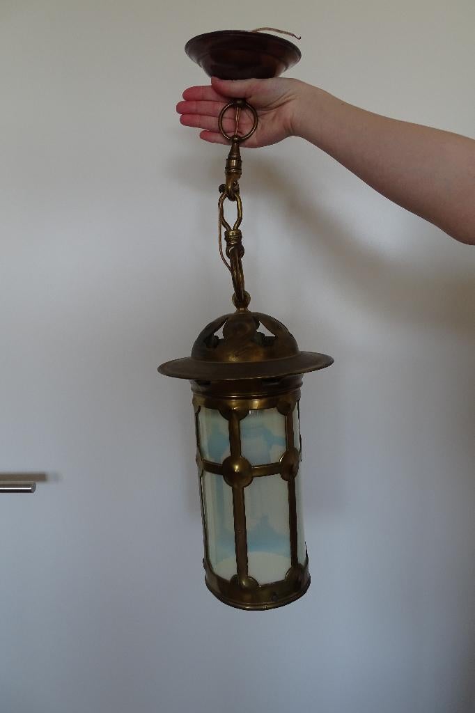 Koperen scheepslamp., Antiek en Kunst, Ophalen, Koper