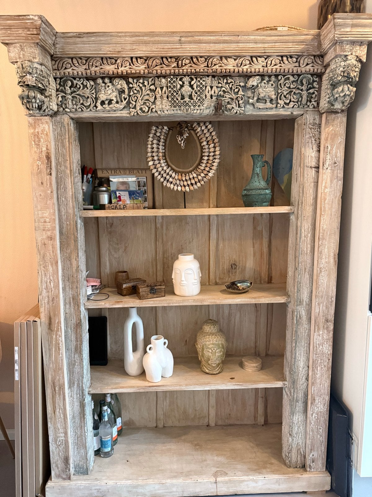 Boho kast in zeer goede staat - 200x130x40 cm, Ophalen, Met plank(en), 100 tot 150 cm, Zo goed als nieuw