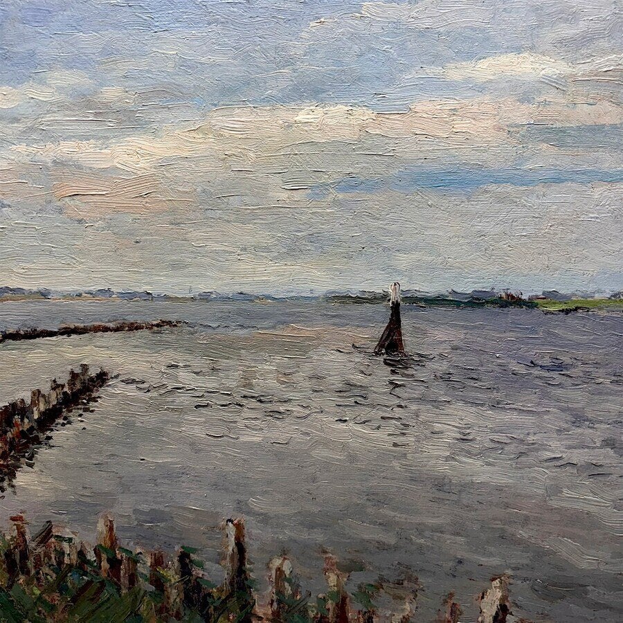Willem Jans Dijk (1881-1970) - 'De Morra bij Galamadammen', Ophalen of Verzenden