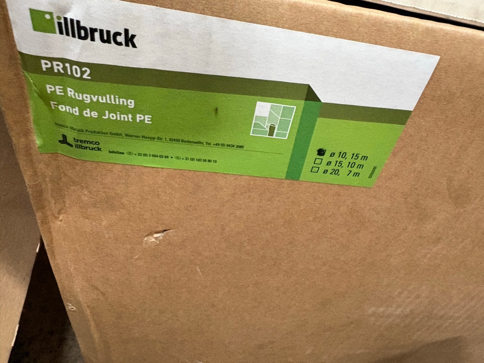 Nieuwe Illbruck PR102 PE Rugvulling - 15 Dozen, Ophalen of Verzenden, Nieuw, Overige materialen