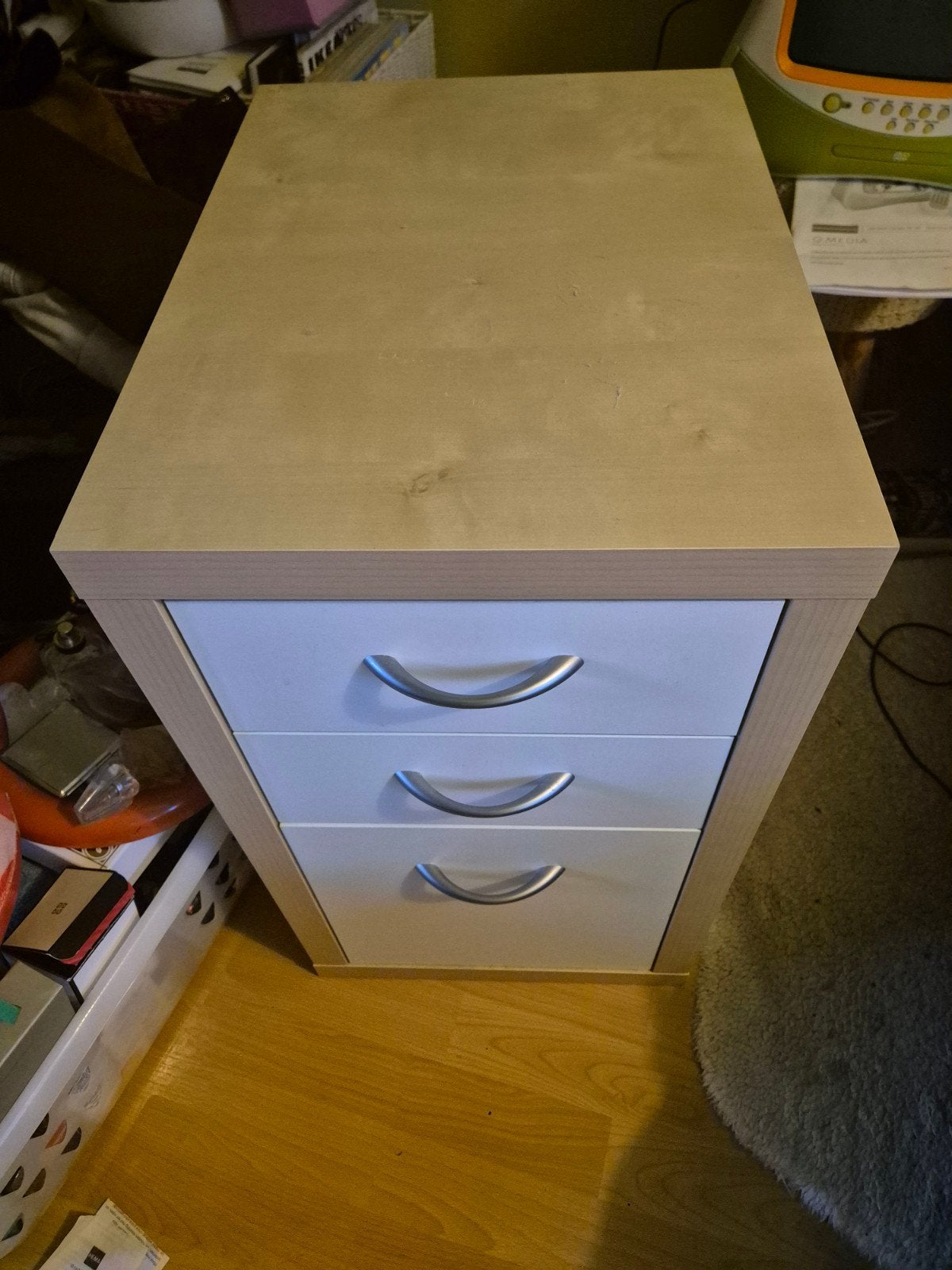 IKEA ALEX (?) bureauladekast met 3 laden en nieuwe wieltjes, Ophalen, Minder dan 50 cm, Gebruikt, 3 of 4 laden