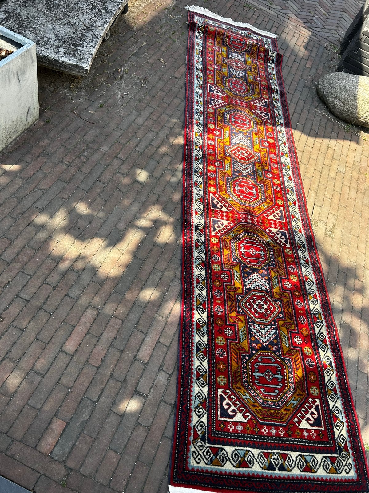Prachtig Oosters tapijt - Loper 77x240 cm, Ophalen, Gebruikt, 200 cm of meer, 50 tot 100 cm