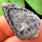 32x20x5mm Black White Fire Agate  Triangle kettinghanger, Overige voorstellingen, Nieuw, Ophalen of Verzenden, Steen of Mineraal