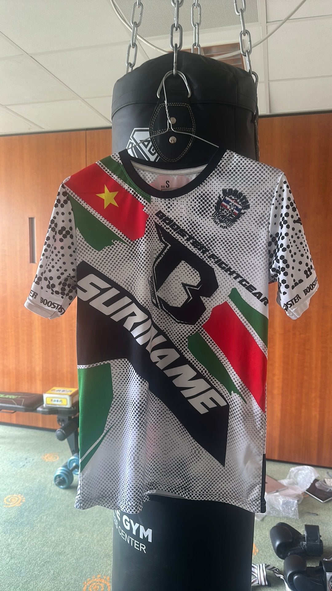 T-shirt, booster Suriname maat S polyester, Ophalen of Verzenden, Zo goed als nieuw, Overige kleuren