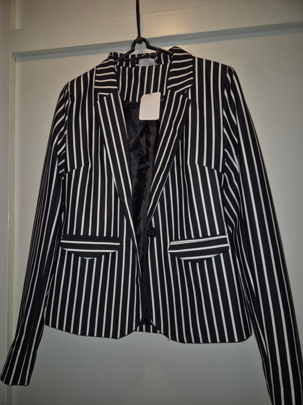 Nieuwe gestreepte blazer met kaartje, Ophalen of Verzenden, Nieuw, Zwart, Jasje