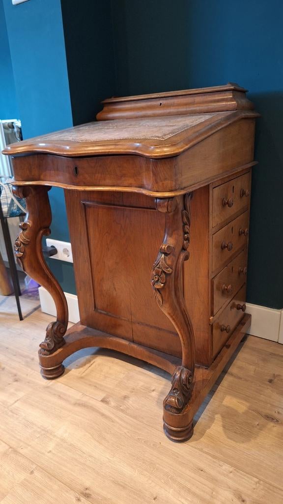 Antiek secretaire bureau met lades 1880-1920, Ophalen of Verzenden
