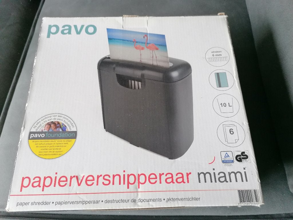 Papierversnipperaar Pavo, Diversen, Ophalen of Verzenden, Zo goed als nieuw