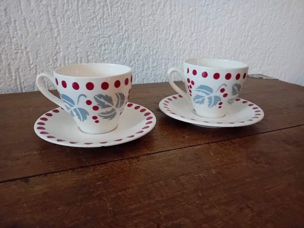 2 California  kop en schotels, in goede staat, Ophalen of Verzenden