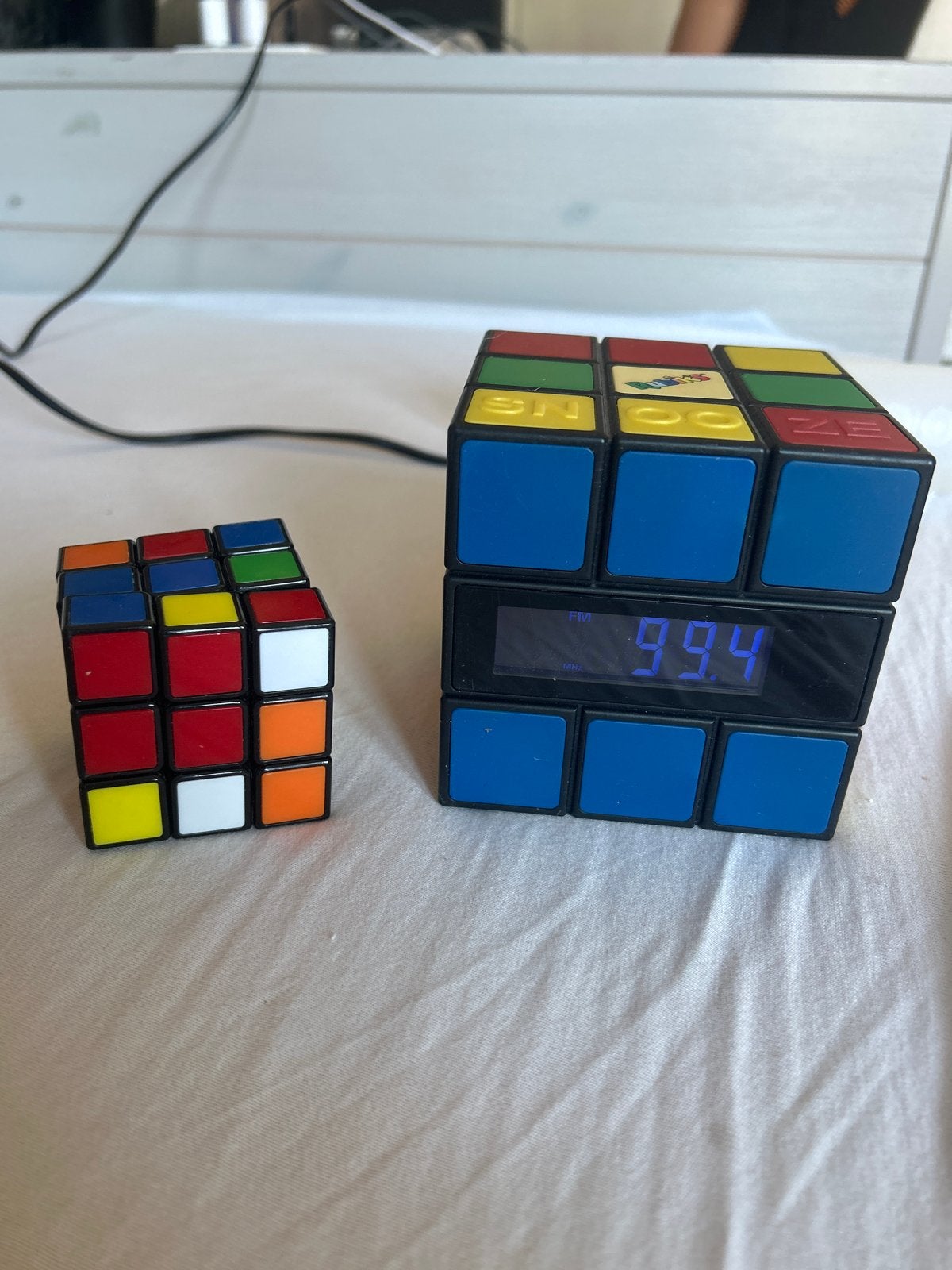 Rubik's Cube Wekker en Mini Rubik's Cube Set, Ophalen of Verzenden, Gebruikt