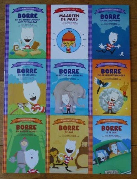 9 Borre boekjes, de gestreepte boekjes, groep 0, 1, 2, Boeken, Kinderboeken | Kleuters, Fictie algemeen, Jongen of Meisje, Ophalen of Verzenden