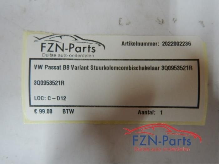 Combischakelaar Stuurkolom Volkswagen Passat (22733329), Ophalen of Verzenden, Gebruikt