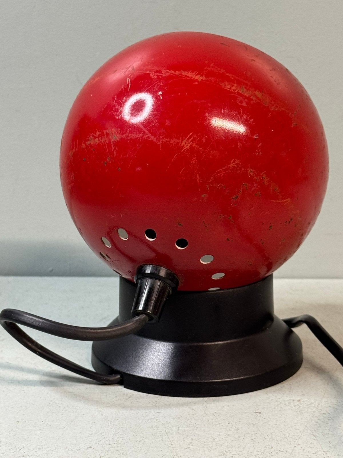Rood vintage space age magneet bol lampje Abo Randers Deens, Ophalen of Verzenden