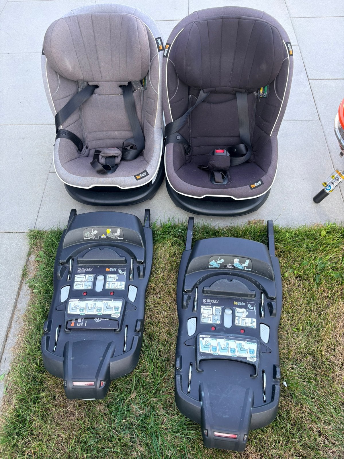 2x BeSafe iZi Modular i-Size autostoel met Isofix base, Gebruikt, 0 t/m 18 kg, Verstelbare rugleuning, Isofix