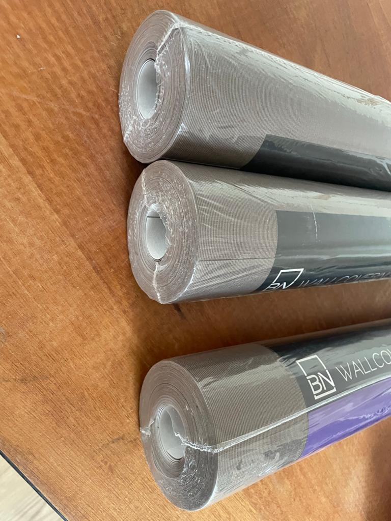 3 rollen BN Wallcoverings Brocante Vliesbehang - 3 Rollen, Ophalen of Verzenden, 10 tot 25 m², Bruin