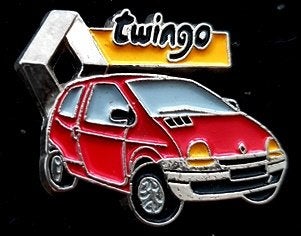 Renault Twingo pin- rood gelakt, Verzenden, Nieuw, Transport, Speldje of Pin